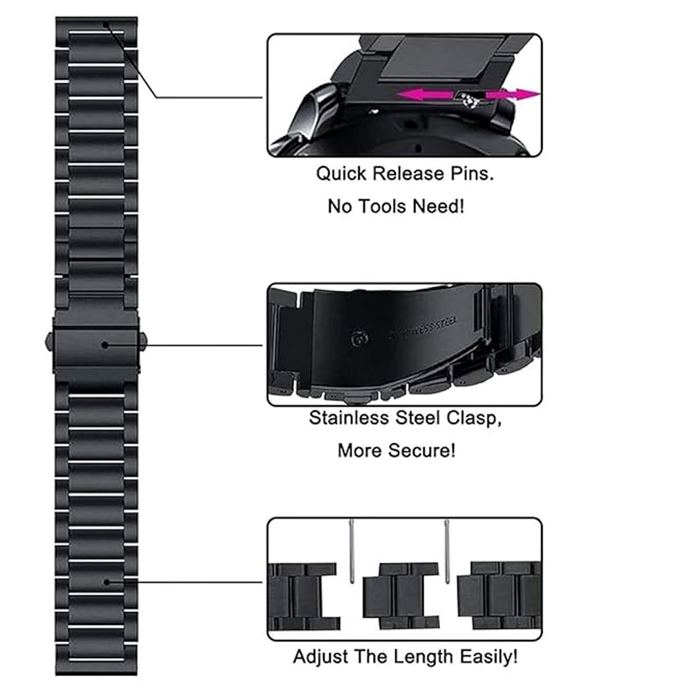 خرید بند سه مهره رولکسی ساعت هوشمند/ بند سه مهره استیل / بند 3Bead