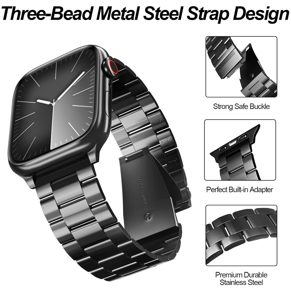 قیمت و خرید بند استیل3BEAD اپل واچ سایز 46 میلی متری سری 10 / Apple Watch Seri 10 46mm از بندچی