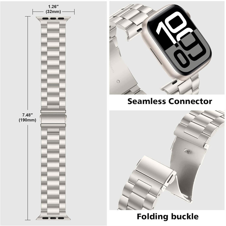قیمت و خرید بند استیل3BEAD اپل واچ سایز 46 میلی متری سری 10 / Apple Watch Seri 10 46mm از بندچی