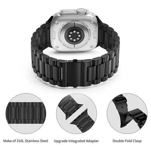 قیمت و خرید بند استیل3BEAD اپل واچ سایز 46 میلی متری سری 10 / Apple Watch Seri 10 46mm از بندچی