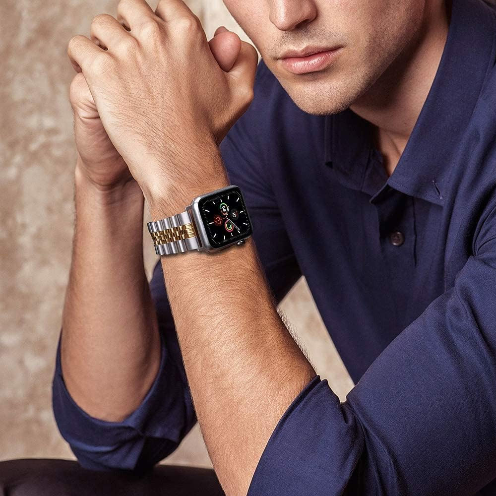 قیمت و خرید بند استیل مدل 5bead-dc استیل مناسب اپل واچ سایز 46 میلی متری سری 1ز بندچی