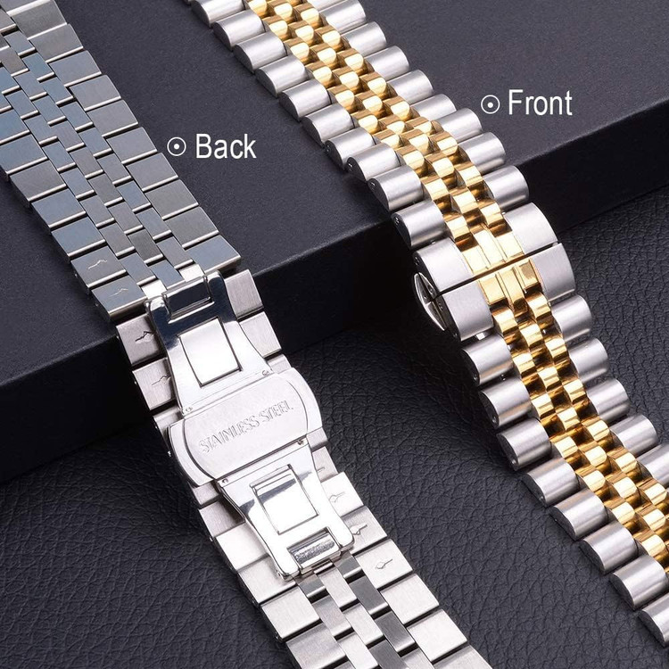 قیمت و خرید بند مدل 5bead-dc استیل مناسب اپل واچ سایز 42 میلی متری سری SE/1/2/3/4/5/6/7/8/9 از بندچی