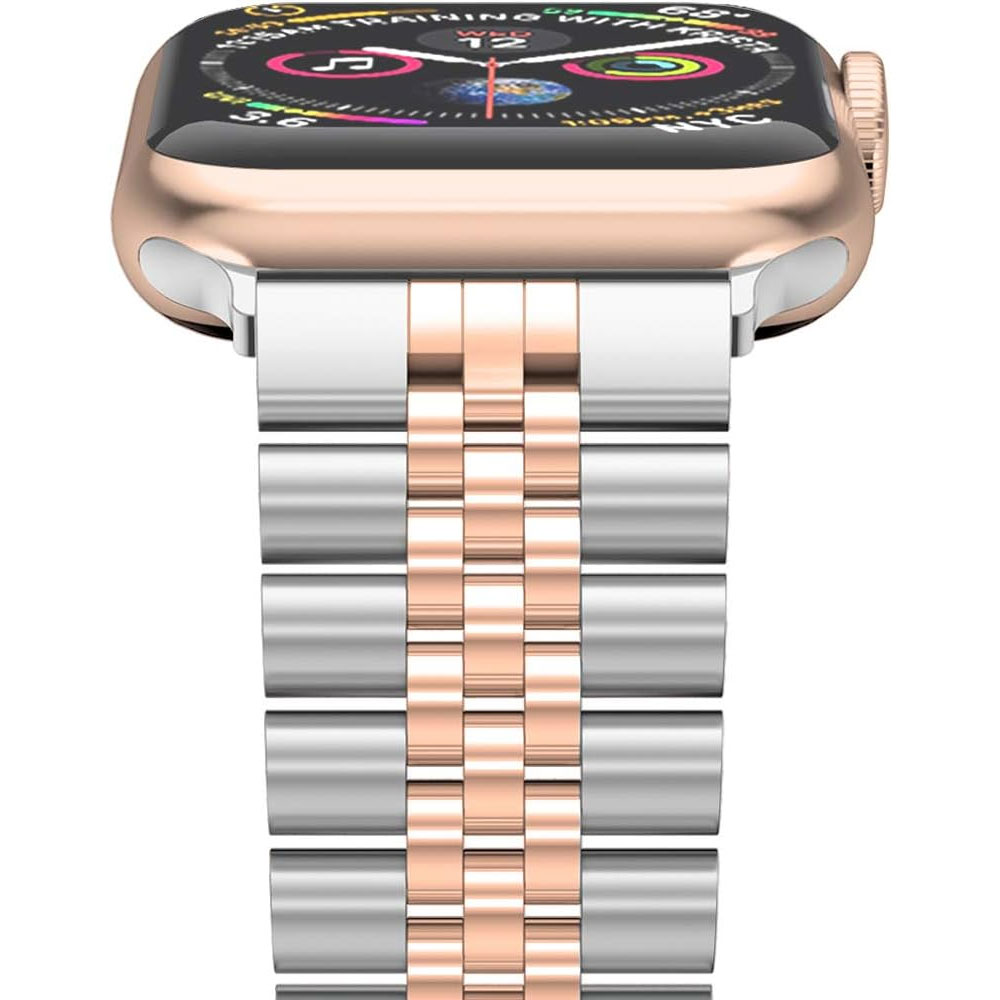 قیمت و خرید بند استیل مدل 5Bead‑DC مناسب اپل واچ (سایزبندی کامل) | سازگار با تمامی سریها از بندچی