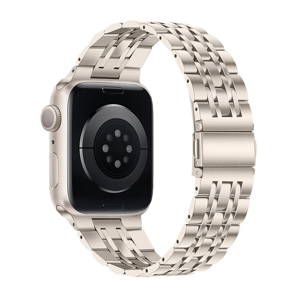 قیمت و خرید بند استیل مدل 7BEAD مناسب اپل واچ سری 10 سایز 46 میلی متری از بندچی