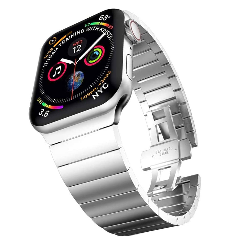 قیمت و خرید بند استیل ضد زنگ مدل سواچی (تک مهره)مناسب اپل واچ سری نه / APPLE WATCH SERI 9 از بندچی