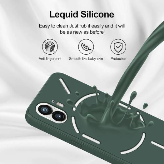 خرید لوازم جانبی ناتینگ /قاب سیلیکونی گوشی موبایل ناتینگ فون دو Nothing Phone 2 داخل موکت دار با کیفیت بالا