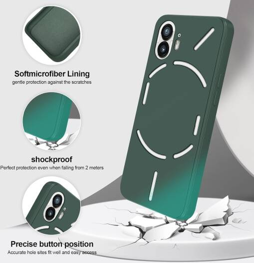 خرید لوازم جانبی ناتینگ /قاب سیلیکونی گوشی موبایل ناتینگ فون دو Nothing Phone 2 داخل موکت دار با کیفیت بالا