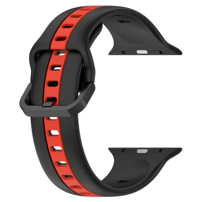 خرید بند سیلیکون پاک کنی خط دار اصل مدل Sic مناسب برای اپل واچ apple wache سایز44(رنگ بندی کامل) از بندچی