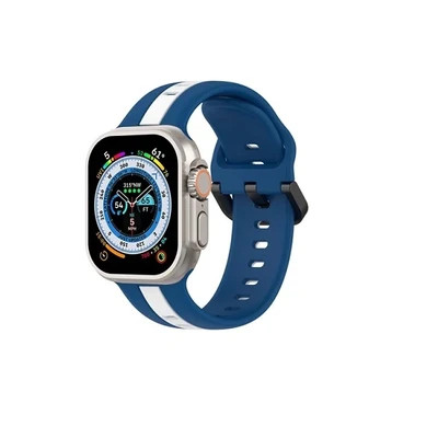 خرید بند سیلیکون پاک کنی خط دار اصل مدل Sic مناسب برای اپل واچ apple wache سایز45(رنگ بندی کامل)از بندچی