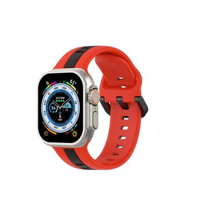 خرید بند سیلیکون پاک کنی خط دار اصل مدل Sic مناسب برای اپل واچ apple wache سایز46 سری 11(رنگ بندی کامل) از بندچی