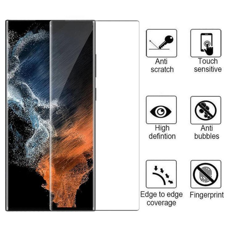 قیمت و خرید گلس لبه خم(ایج) کوزا Full‑Glue سامسونگ گلگسی اس Galaxy S22 | محافظ صفحه فول چسب 3D از بندچی
