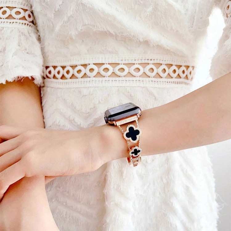 خرید بند اپل واچ زنانه ونکلیف مناسب سری 11 سایز 42 میلیمتری | بند استیل لوکس Apple Watch از بندچی