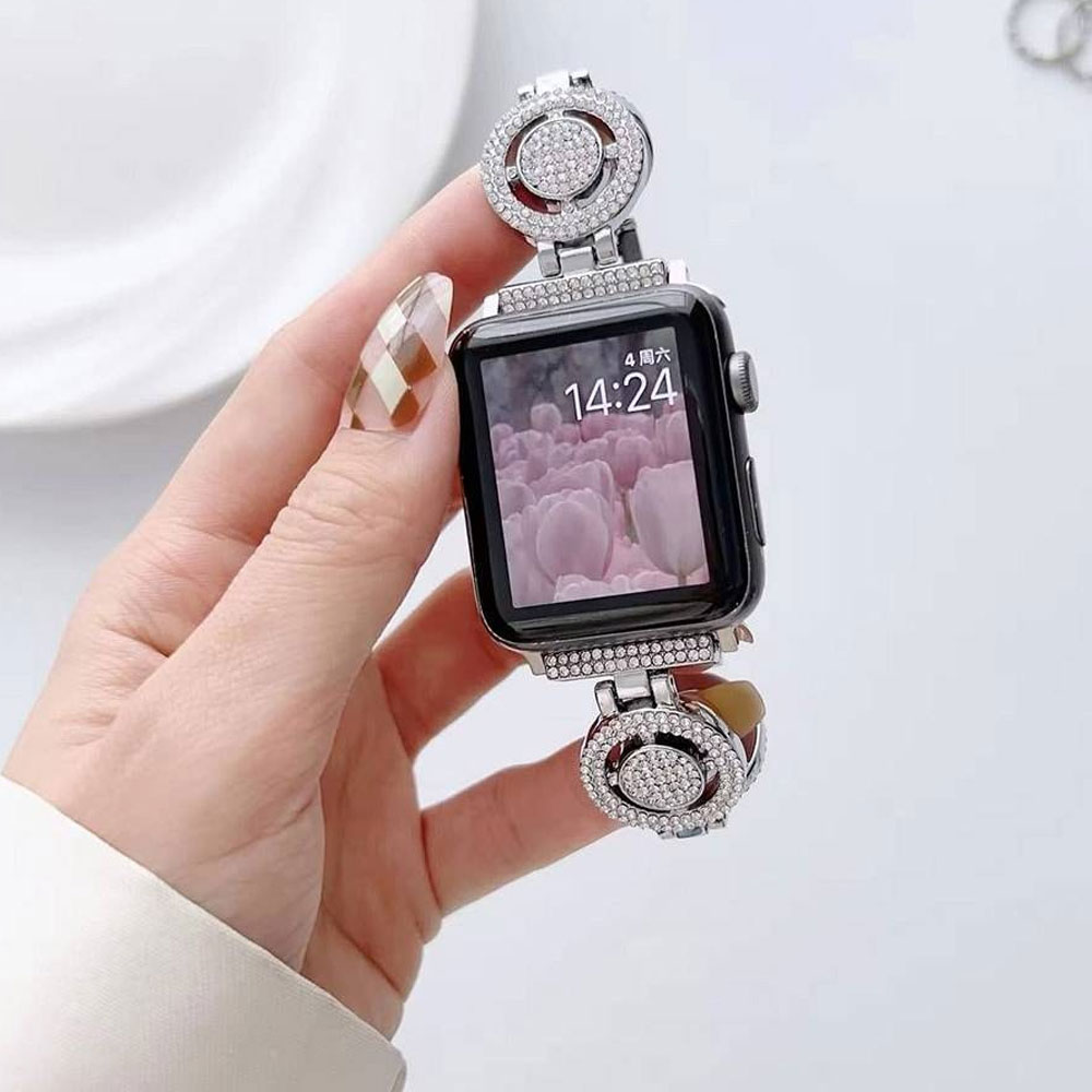 بند اپل واچ زنانه مدل اهورا مناسب اپل واچ سری 10 سایز 42 میلی متری Apple watch seri 10 42mm