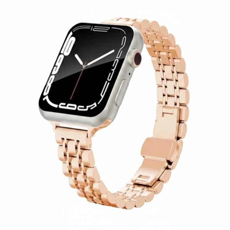 قیمت و خرید بند رولکس ریز زنانه مناسب اپل واچ سری 11 سایز 42 میلی متر Apple Watch seri 11 42 mm از بندچی