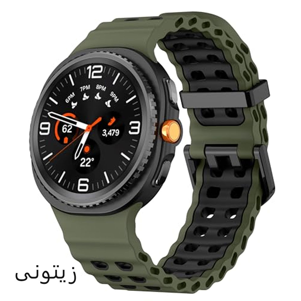 بند مدل OCEAN-DS مناسب ساعت سامسونگ گلکسی واچ 8 سایز بندی کامل