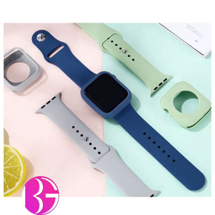 بند سیلیکونی به همراه کاور سیلیکونی مناسب اپل واچ اولترا دو سایز 49 میلی متر Apple Watch Ultra2 49mm