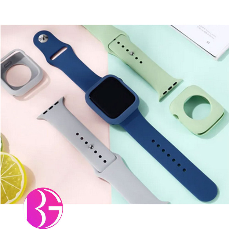 بند سیلیکونی به همراه کاور سیلیکونی مناسب اپل واچ اولترا سه سایز 49 میلی متر Apple Watch Ultra3 49mm