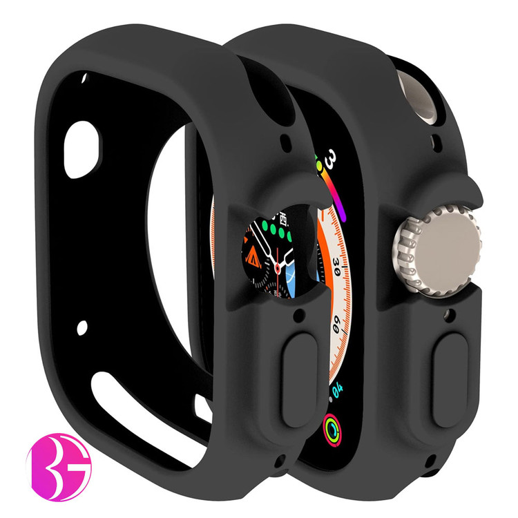 بند سیلیکونی به همراه کاور سیلیکونی مناسب اپل واچ اولترا دو سایز 49 میلی متر Apple Watch Ultra2 49mm