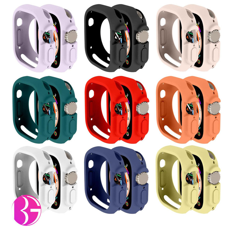 بند سیلیکونی به همراه کاور سیلیکونی مناسب اپل واچ اولترا دو سایز 49 میلی متر Apple Watch Ultra2 49mm