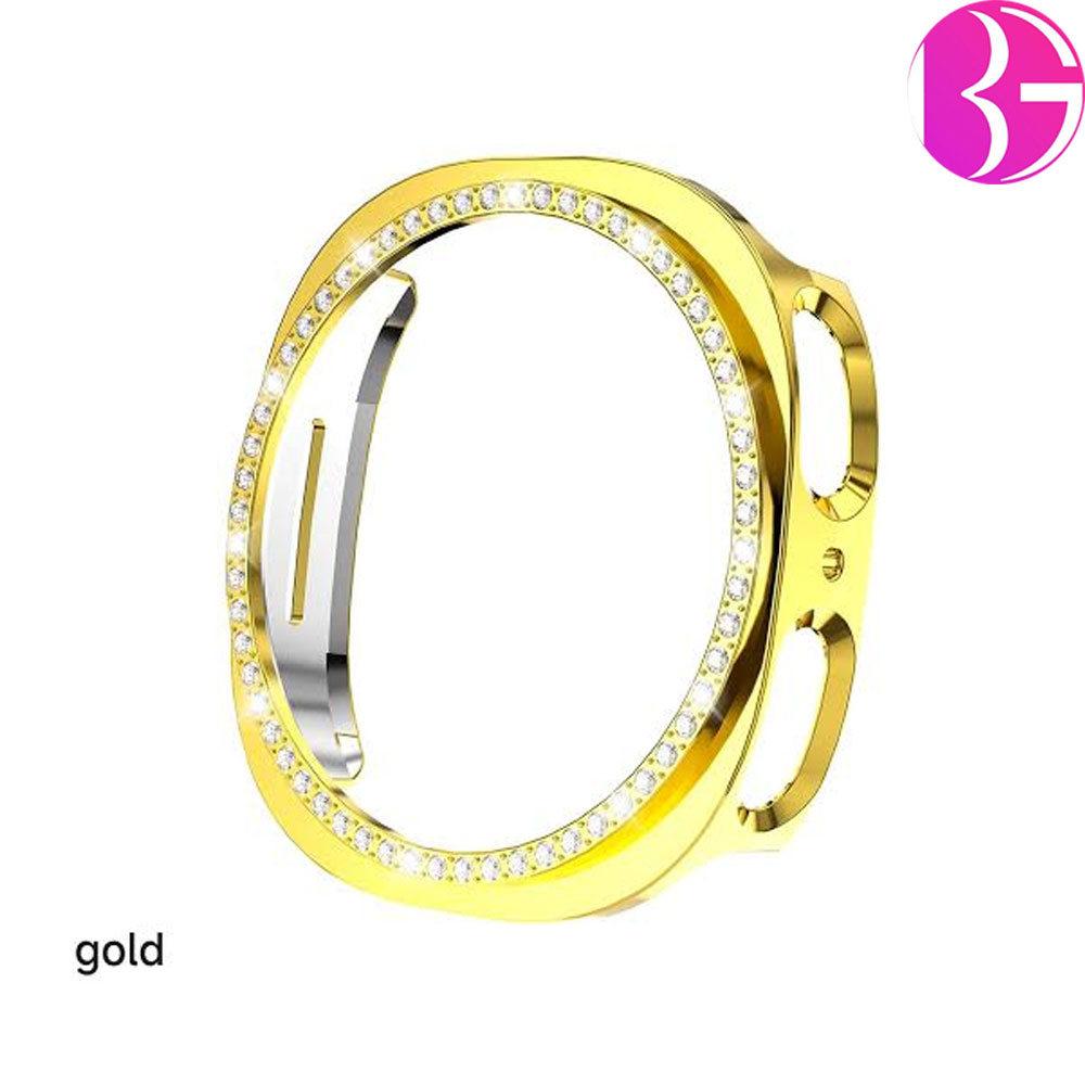 گارد نگین دار زنانه به همراه گلس شیشه ای مناسب ساعت سامسونگ گلکسی واچ هشت Galaxy Watch 8 40MM