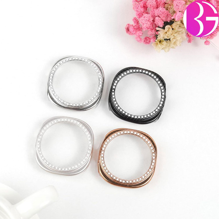گارد نگین دار زنانه به همراه گلس شیشه ای مناسب ساعت سامسونگ گلکسی واچ 8 سایز 44 میلی متری / Galaxy Watch 8 44MM