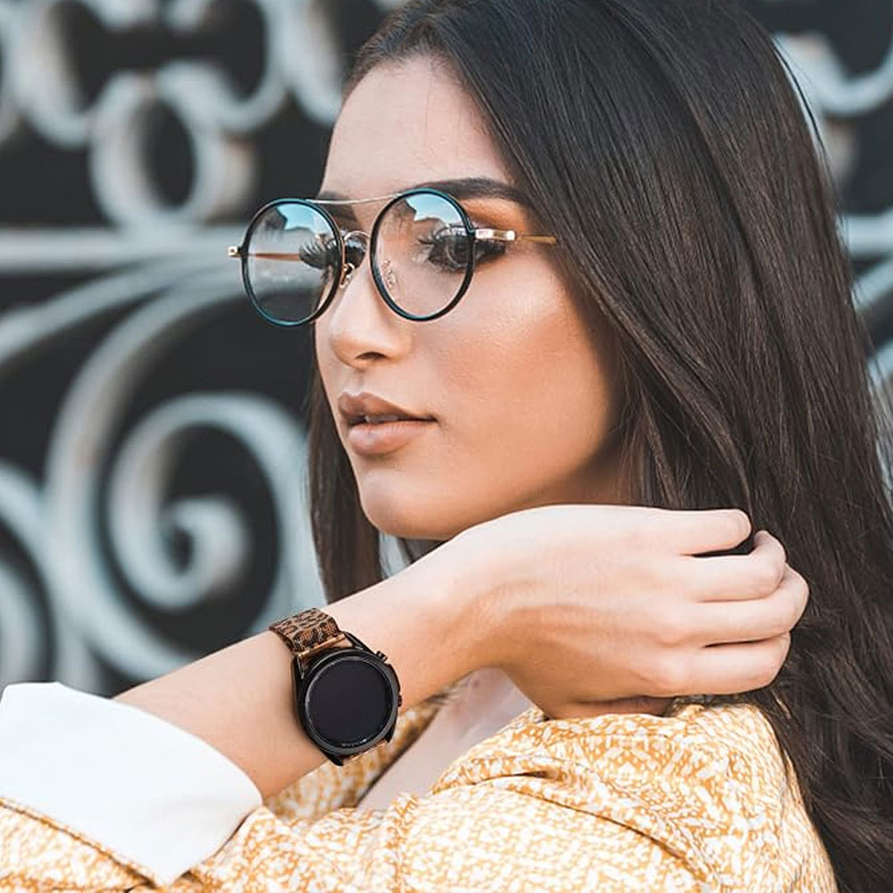 بند فلزی زنانه مدل پلنگی مناسب ساعت سامسونگ گلکسی واچ پنج سایز 44 میلی متر Galaxy Watch 5 44mm از جنس استیل ضد زنگ