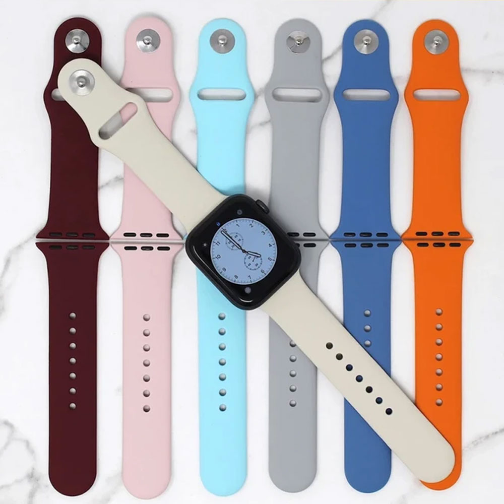 بند اپل واچ سیلیکونی پین دار مناسب سری 11 سایز 44 میلی متری Appple Watch Seri 11 44mm